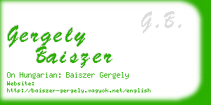 gergely baiszer business card